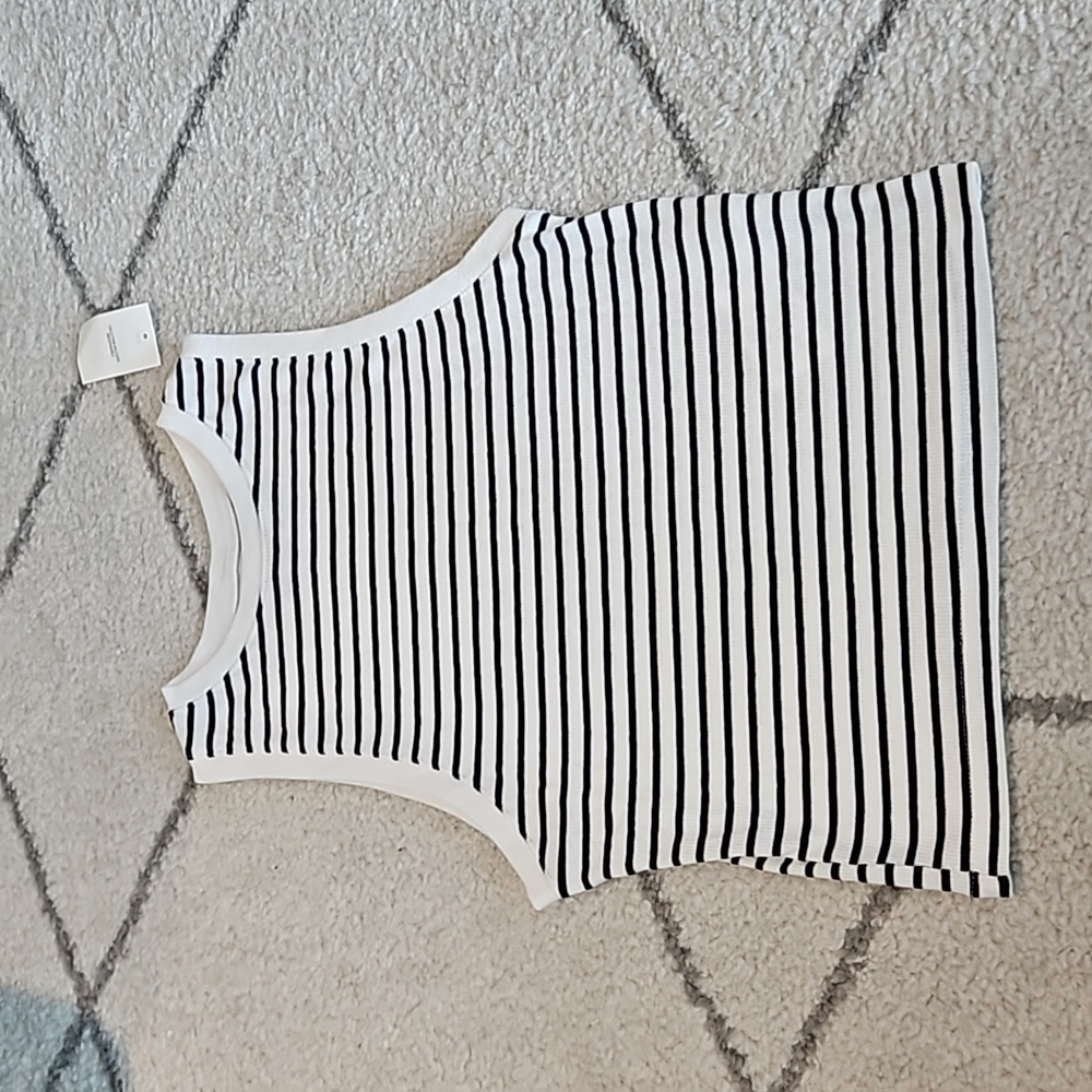NWT Hollister High Neck Blue Striped Tank S